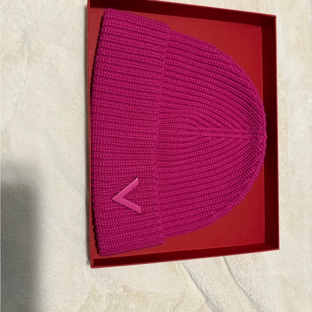 Valentino Fuchsia Knit Beanie